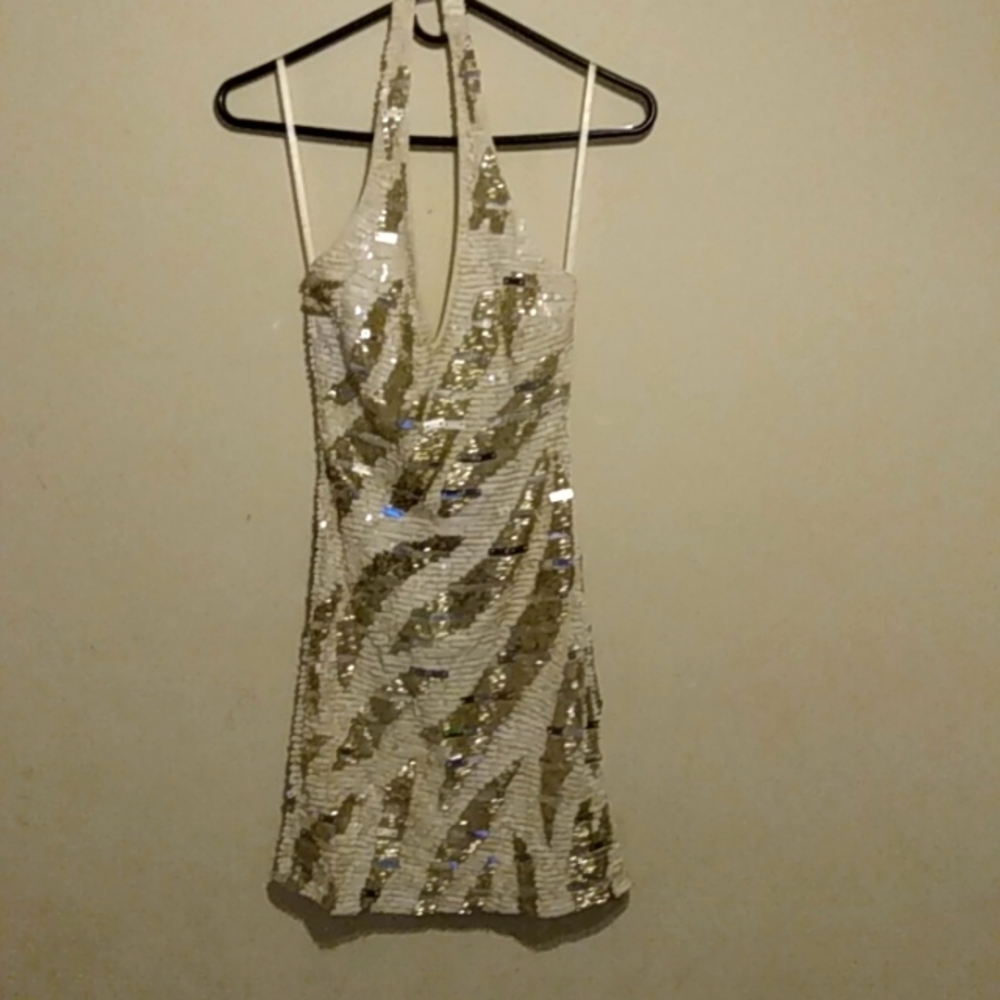 Heritage Bazaar silk hand embroidered halter dress